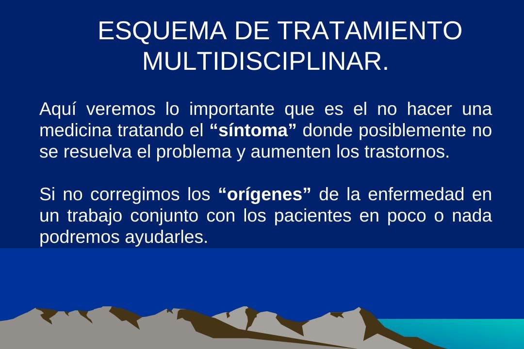 Esquema de tratamiento multidisciplinar: tratar los orígenes, no el síntoma